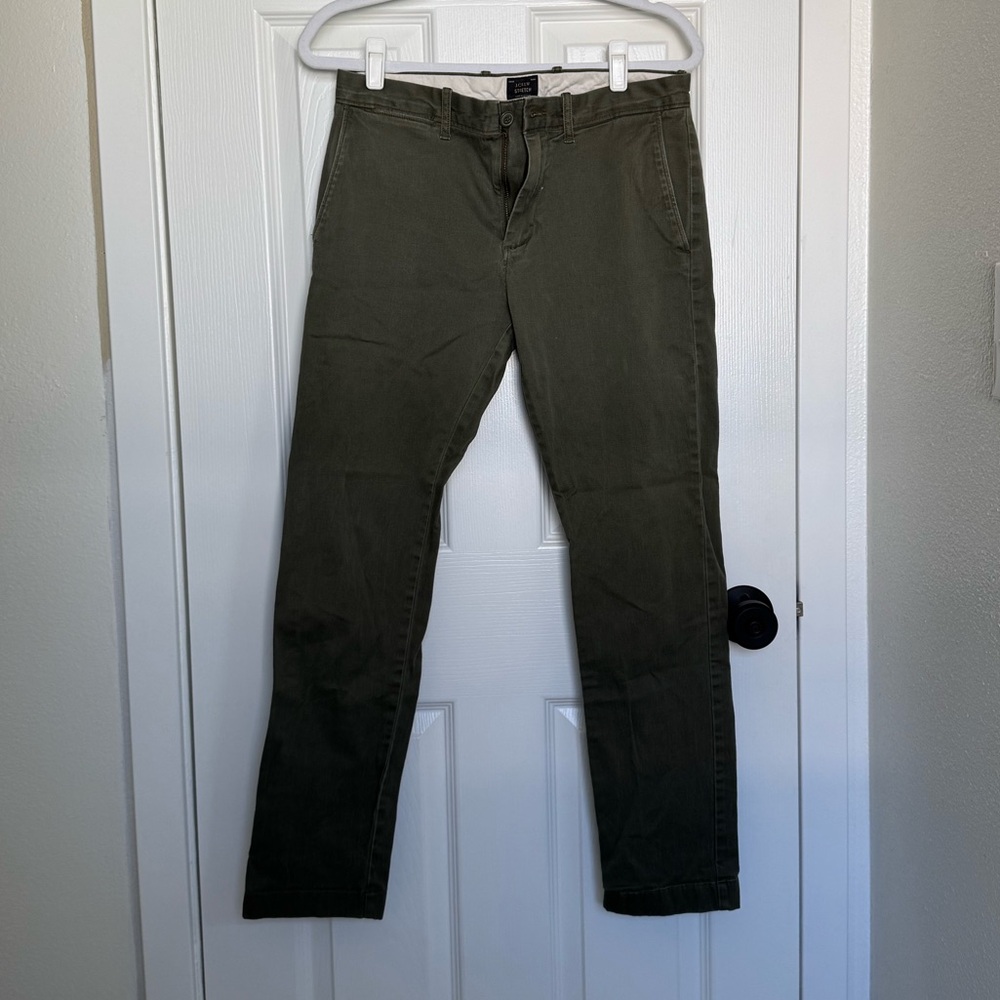 J crew slim fit 484 stretch chinos 29 x 30 dark green